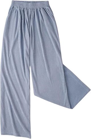 Women's Plus Size Baggy Corduroy Sweatpants Wide Leg Elastic Waist Track Pants Casual Trousers in Saudi Arabia