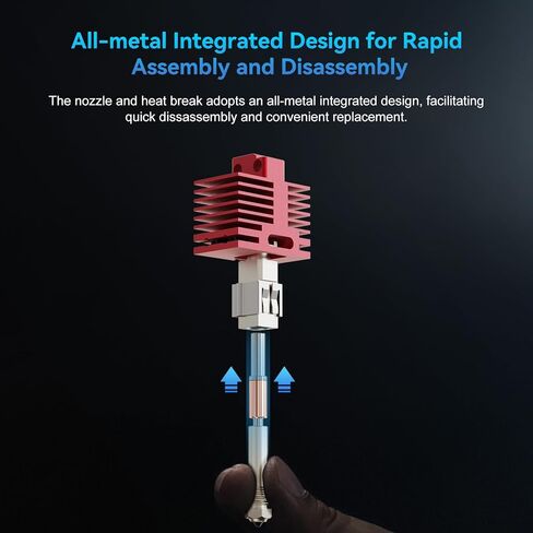 TZ4.0 Upgrade P1 Hotend High Flow Head Kit متوافق مع Bambu Lab P1P/P1S Series 3D Printers ، مع فوهة الصلب الصلب القابلة للإزالة 0.4 ملم ، وملحقات الطابعة ثلاثية الأبعاد in Kuwait