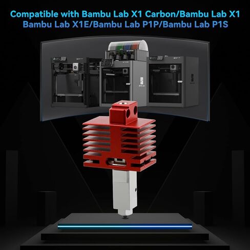 TZ4.0 Upgrade P1 Hotend High Flow Head Kit متوافق مع Bambu Lab P1P/P1S Series 3D Printers ، مع فوهة الصلب الصلب القابلة للإزالة 0.4 ملم ، وملحقات الطابعة ثلاثية الأبعاد in Kuwait