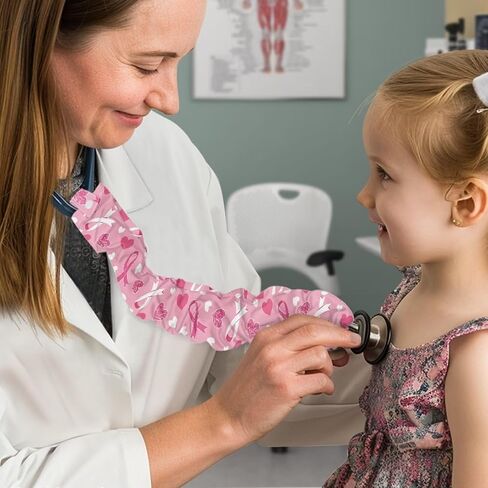 Rnyleeg Pink Stethoscope Covers for Nurses Pretty Stethoscope Cover Sleeve Universal Stethoscope Accessories in Saudi Arabia