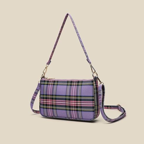 Plaid Crossbody Bags for Women,Tartan Check Punk 90's Cross body Purse Handbag，Christmas Purses for Women in Kuwait