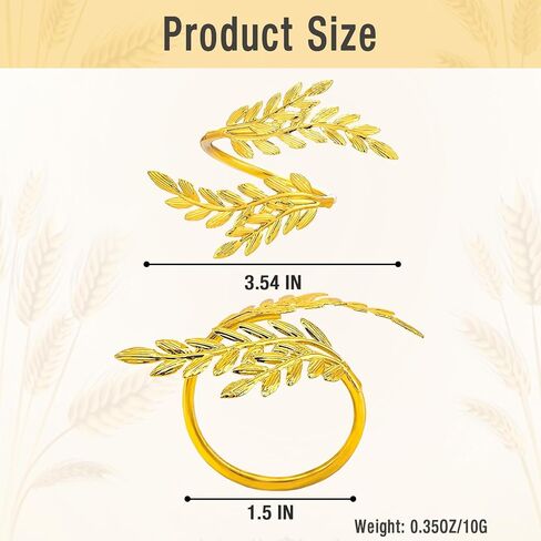 12PCS Napkin Rings, Gold Napkin Rings for Table Setting Gold Leaf Napkin Rings for Dining, Anniversary, Birthday, Holiday, Party, Wedding Table Decoration, Metal Leaf Napkin Holder Rings in Saudi Arabia