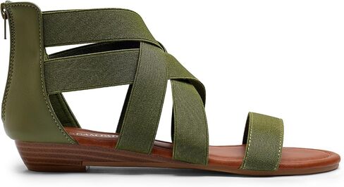 DREAM PAIRS Women's Elastic Ankle Strap Low Wedges Sandals in Saudi Arabia