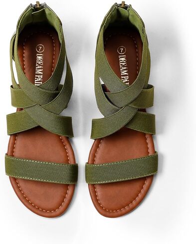 DREAM PAIRS Women's Elastic Ankle Strap Low Wedges Sandals in Saudi Arabia
