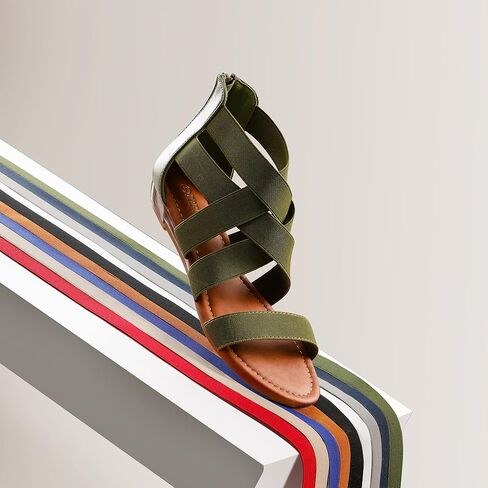 DREAM PAIRS Women's Elastic Ankle Strap Low Wedges Sandals in Saudi Arabia