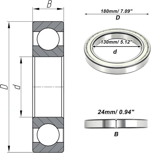 Acropix 6926zz Bear Deep Groove Ball Bearings P0 130x180x24mm محامل مشحمة in Saudi Arabia