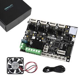 Creality New Upgraded E3 Free-Runs TMC2209 32-bit Open-Source Silent Motherboard + 24V 4010 Axial Cooling Fan, 3D Printer Mainboard for Ender-3/S/3Pro/3 Neo/V2 Neo/3 Max Neo/Ender-5/Pro/CR-10/mini