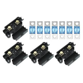X AUTOHAUX 100A Fuse Kit 4 ANS Holders 7 x 100 AMP Fuses Replacement for Car Dual Battery Universal