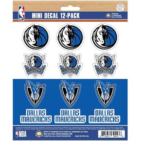 FANMATS 63207 Dallas Mavericks 12 Count Mini Decal Sticker Pack