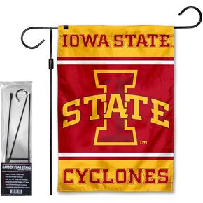 Iowa State Cyclones Garden Banner Flag with Flag Pole Stand Set