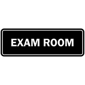 Signs ByLITA Standard Exam Room Sign (Black) - Small 1 Pack