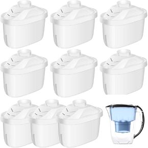 9 Pcs Alkaline Water Filter Replacement Alkaline Water Pitcher Replacement Cartridge for Improve Alkaline, Healthy Drinking Water