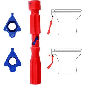 1 Set Toilet Seat Spanner Plumbing Tools, Toilet Seat Tightening Tool with 2 Replacement Heads, Universal Toilet Seat Fitting Tool for Removal, Installation, and Repair - Handy Maintenance Artifact