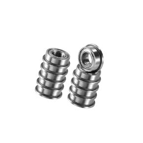 MF84ZZ Bearings Double Shielded Pre-Lubricated Flanged Ball Bearings 4x8x3mm Silver Tone - Pack of 10 Durable Material