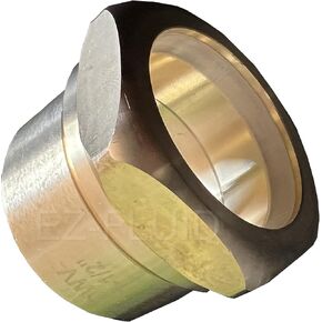 EZ-Fluid (1Pc) 1-1/2" DWV Sweat x Slip-Joint Brass Trap Adapter Fitting With Brass Nut,Adapts Copper To Tubular,C x SJ Brass Trap Adapter Brass Solder Fitting,Sweat End Fits Over DWV Copper Tube Pipe