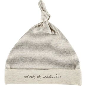 Stephan Baby Unisex Baby Newborn Adjustable Knotted Top Soft Knit Infant Beanie Hat, Answered Prayers, 0-6 Months
