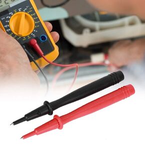 Shipenophy Multimeter Probe, Soft Voltmeter Accessory Copper End 2PCs Plated with 2mm Needle for Banana Socket Tester for Industry for Multimeter Test Leads