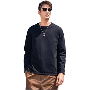 Heavyweight sweatshirt men's spring and autumn style trendy brand letter printing round neck jacket autumn long sleeve