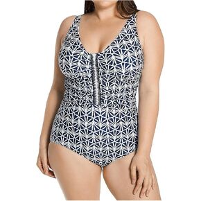 Profile by Gottex Women's Plus-Size V-Neck One Piece Swimsuit