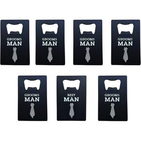 Bottle Opener, Groomsmen Best Man Bottle Opener 7 Pack, Bottle Opener Cap Opener, Wedding Gift, Wedding Favors,Gifts for bachelor party,