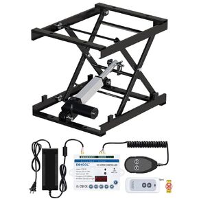 DIHOOL Electric Scissor Lift Table 130LB Load, 100-370MM Height Adjustable Lifting Platform