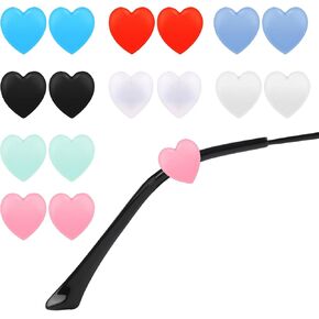 Eye Glasses Ear Grippers, 8 Pairs Heart Glasses Ear Grip Retainers Soft Silicone Eyeglass Strap Hook Glasses Holder for Sunglasses, Sport Eyewear, Reading Glasses Temple Tip Stop Glasses from Sliding