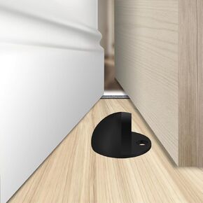 Floor Door Stop - Robust Floor Mount Door Stop for Commercial and Outdoor Use - Easy to Install No Drill Door Stopper - Door Stop Floor Mount (White-1PACK)