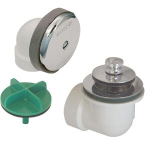 901-LT-PVC-CP Lift and Turn Bath Waste, 1.5-Inch, Chrome Plated