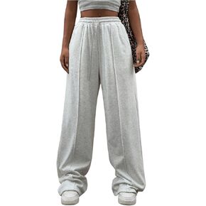 SOLY HUX Women's High Waisted Baggy Sweatpants Drawstring Wide Leg Loose Pants with Pockets