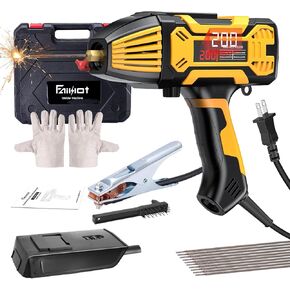 Portable Handheld Welding Machine, 110V Portable Welder with IGBT Inverter 6 Variable Current Adjustment, Electric ARC Welder Gun Welding Tools Set Fits for 3/32"-1/8" Wire Rods
