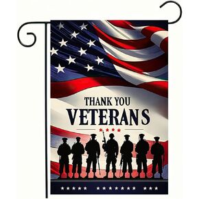 Patriotic Veteran Flag Memorial Day Garden Flag American Garden Flags for Outside 12x18 Double Sided Vietnam War Veterans Day Garden Flag Outdoor House Yard Holiday Decorations Garden Flag