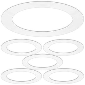 Gloss White Goof Trim Ring for Recessed Can Lighting Down Light, Outer Diameter 10 Inches, Inner Diameter 6.2 Inches (5 Pack)