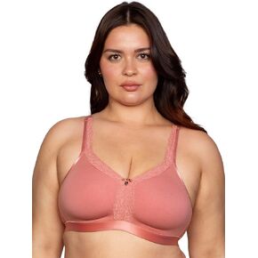 Curvy Couture Women's Plus Size Cotton Luxe Unlined Wire-Free Bra