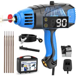 AZZUNO Handheld ARC Welding Machine, Portable Stick Welder Gun 110V, Small MMA Welder Machine with IGBT Inverter Fits for 1/16''-1/8'' Electrode Rods