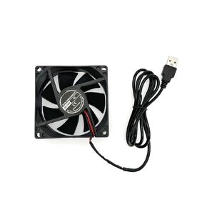 JZK 80x80x25 mm DC 5V USB Mini Cooling Fan with Wires, 8025 Small Silent Cooling Fan 80mm, USB 3D Printer Fan, 8cm brushless DC Fan 5V