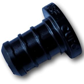 XFITTING 5 Pieces 3/4'' Pex Plug (End Cap) Poly Alloy Plug, Plastic Black 0.75 Inch