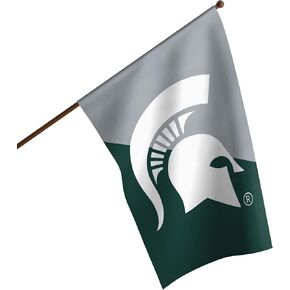 FOCO NCAA Michigan State Spartans Unisex Double Sided 40' x 28' Team Logo Vertical Flag, Vertical 40' x 28', One Size
