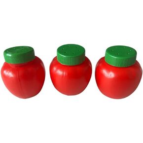 Set of Mexican Salt Shakers - Traditional Saleros Mexicanos - Perfect for Mexican Kitchens, Restaurants & Dining Decor (Assorted Colors) (Tomato)