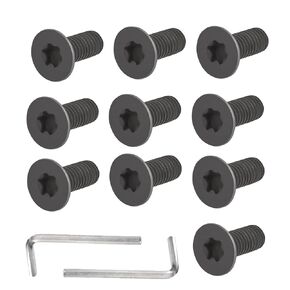 GOTICAL 10 Pcs #6-48 x 1/4" Countersunk Torx T10 Gunsmith Screws for R u g e r 10/22 Rifles Optics Accessories for Attaching Scope Mounts to Receiver, 12.9 Grade Steel Black Oxide Finish