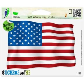 USA American Flag Vinyl Car Bumper Window Sticker 3" x 2"