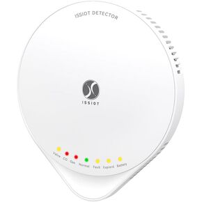 4-in-1 Carbon Monoxide Detector, Wireless Battery CO and Gas Alarm with Temperature and Humidity Monitors, No Plug Needed Portablhe CO Methane Gas Detector for Home, Kitchen and Bedroom