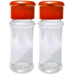 2Pcs Small Plastic Clear Salt Pepper Shaker Seasoning Jar Vinegar Cruet BottlePot Kitchen Accessories,alt container,Travel Salt and Pepper Shakers, Convenient Clear Spice Dispenser Salt Shakers