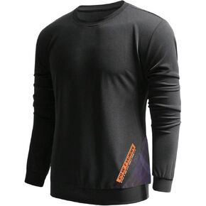 SOLY HUX Men's Sweatshirt Letter Print Crewneck Long Sleeve Athletic Pullover Tops