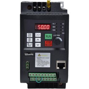 Variable Frequency Drive, DC200-400V Input, AC 3PH 0-220V Output, 1.5KW 7A VFD Drive Motor Solar Inverter, for Spindle Motor Speed Control