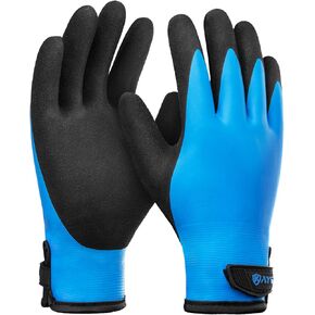 KAYGO Winter Waterproof Thermal Work Gloves, Double Latex Coated, Insulated Warm Liner For Cold Weather, KG145
