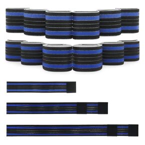 High Elastic Wrap Bandage Blue Black Colour Binding Stripes Bands for Fix Pads Beauty Device Patch onto Belly Arm Leg 3 Size 12pcs ETBD012A