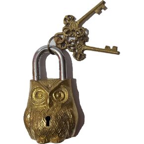 Brass Padlock - Lock with Keys - Working Functional - Brass Made Padlock Tiger Golden