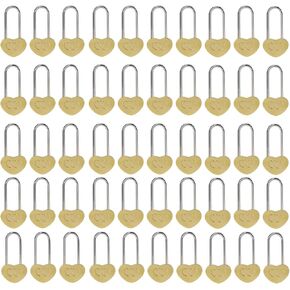 50 PCS 3.5" 50mm Love Lock Heart Padlock Wish Lock Without Key for Lovers Wedding,Valentines,Anniversary,Travel(NO Key)