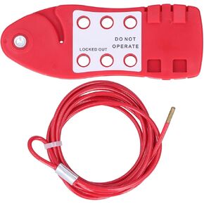 Cable Lockout Portable Wear Resistant High Temperature Nylon Security Cable Lock, High Toughness Reinforced Nylon Cable Lockout, for Industrial