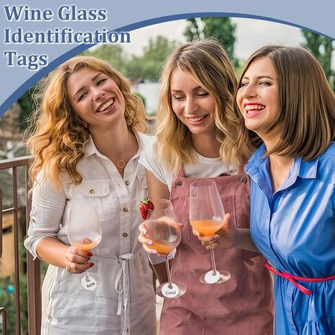 FINGERINSPIRE 150 Pcs Paper Round Drink Name Tags 2" Blank Disposable Stemware Drink Name Tags White Disposable Wine Tag Wine Glass Drink Markers DIY Identification Marker for Wine Glasses Champagne in Saudi Arabia